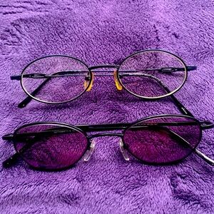 Round Black frame Glasses Set